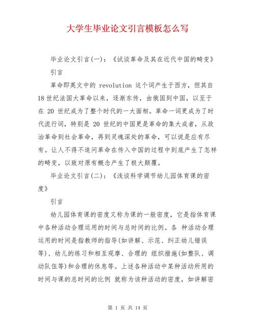 引言 引言