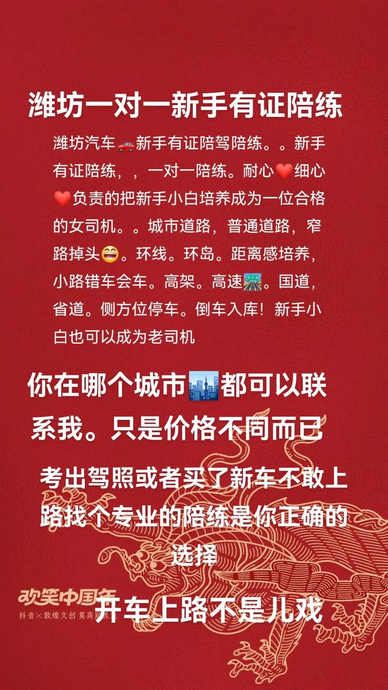 2026潍坊新手上路陪驾价格盘点：正规机构推荐与避坑指南